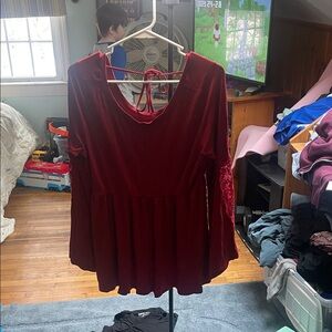 Torrid Deep Red Blouse